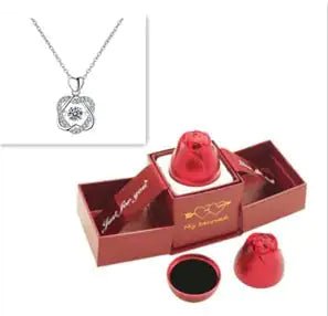 Exquisite Rose Jewelry Box and Jewelry