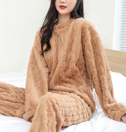 Cozy winter pajamas set for comfort.