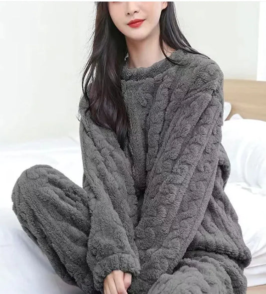 Cozy winter pajamas set for comfort.