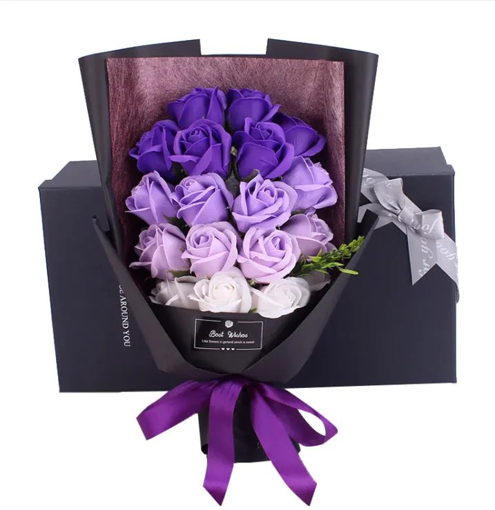 Elegant Soap Rose Bouquet Gift Box