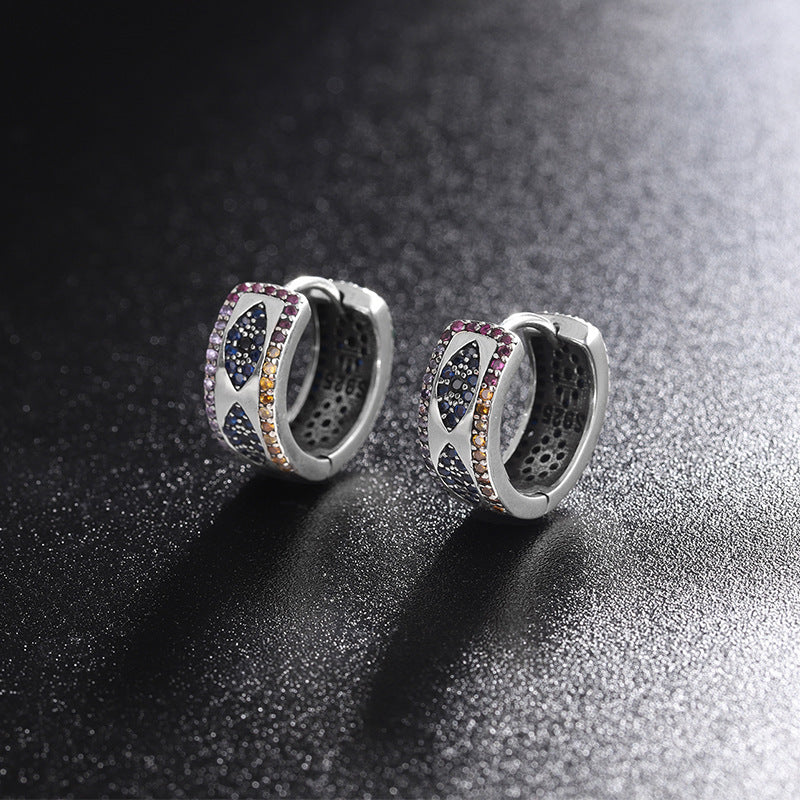 925 Silver Diamond Earrings.