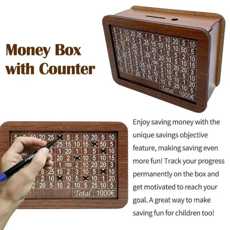 Achieve Financial Goals with Wooden Money Box