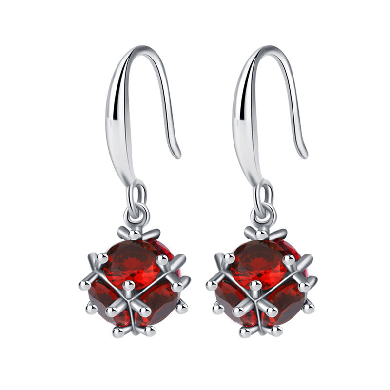 925 Silver Long Tassel Zircon Earrings for Women