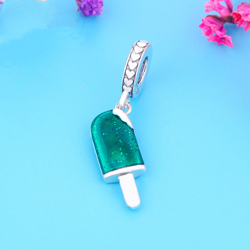 925 Silver Popsicle Pendant Bead Bracelet.