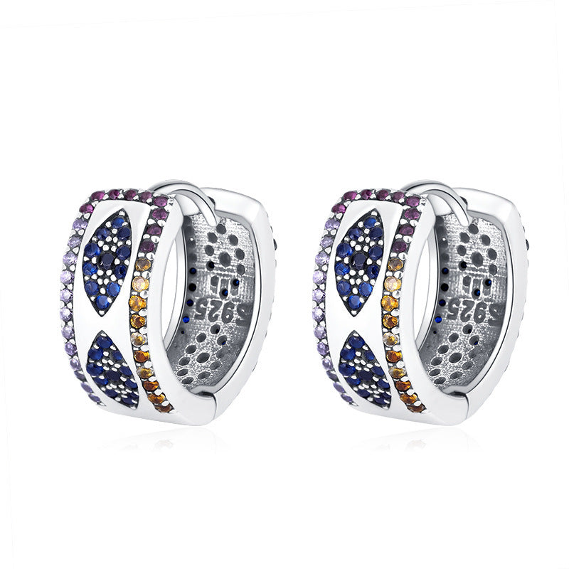 925 Silver Diamond Earrings.