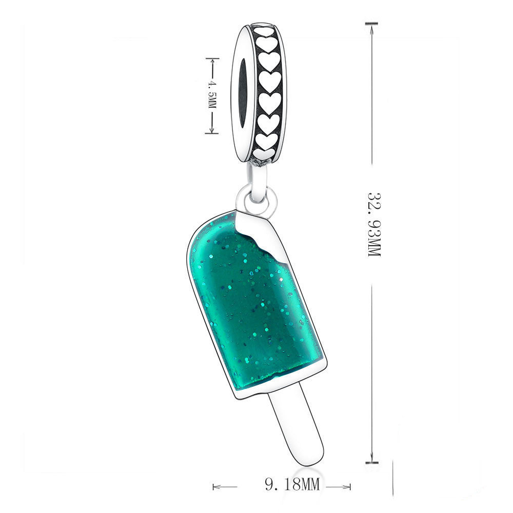 925 Silver Popsicle Pendant Bead Bracelet.