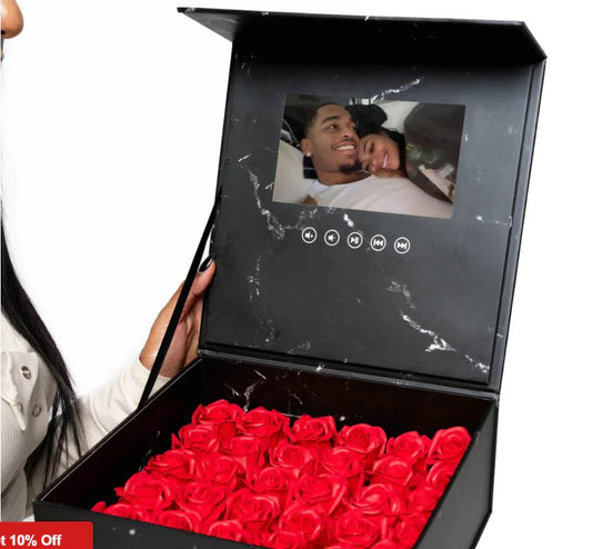 LCD Screen Video Gift Box with Rose