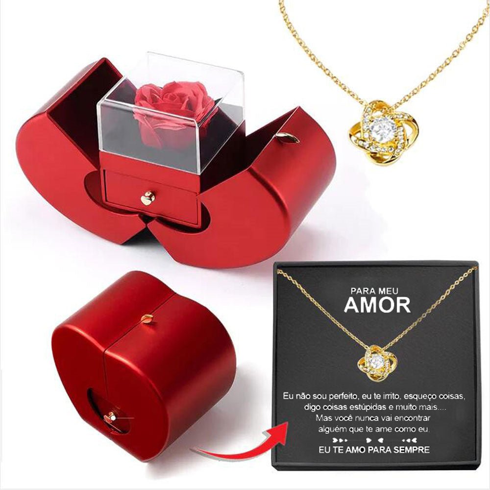 Eternal Rose Jewelry Box – Necklace Gift Set | VISM Australia Family Store