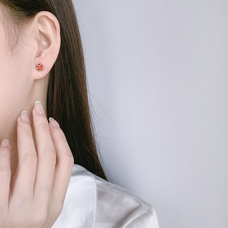 925 Silver Hand Claw Screw Earrings.