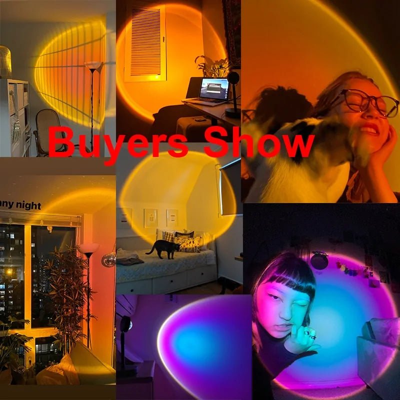 Sunset Glow Lamp: USB-Powered Colorful Atmosphere Night Light