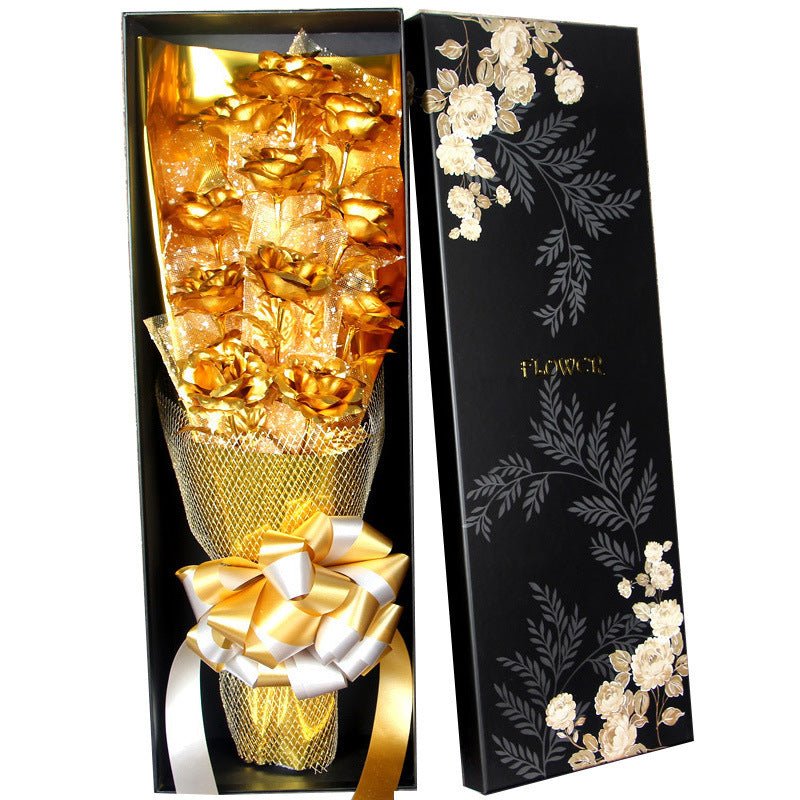 Imitation Gold Foil Rose Bouquet | VISM Australia Family Store