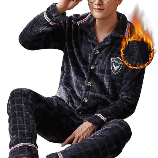 Men’s Cozy Warm Flannel Pajama Set