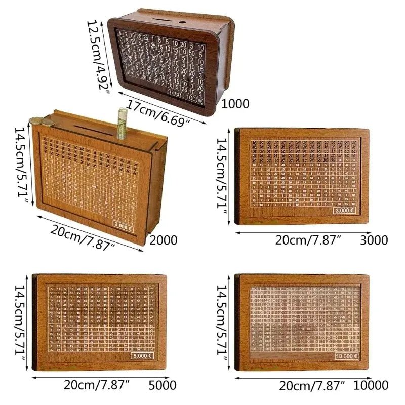 Achieve Financial Goals with Wooden Money Box