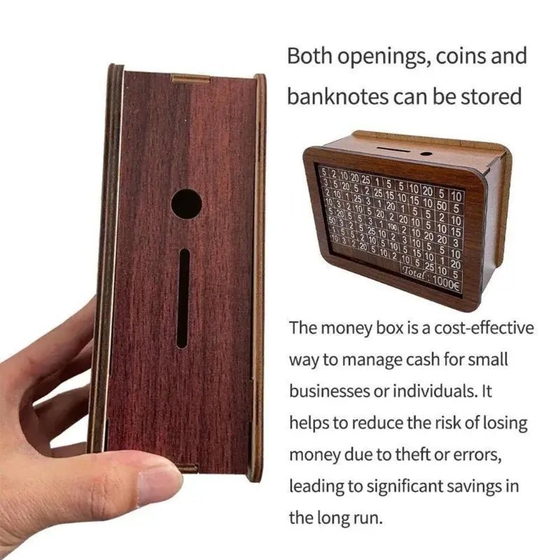 Achieve Financial Goals with Wooden Money Box