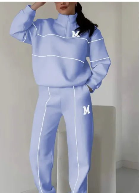Casual 2-Piece Hoodless Sweatshirt and Sweatpants