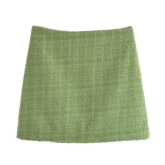 Sophisticated Women’s Woolen Skirt Jacket Set