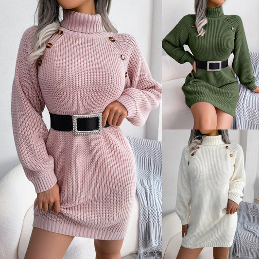 Turtleneck Sweater Dress For Women | VISM Australia Family Store