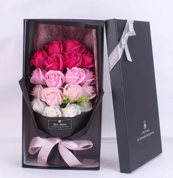 Elegant Soap Rose Bouquet Gift Box