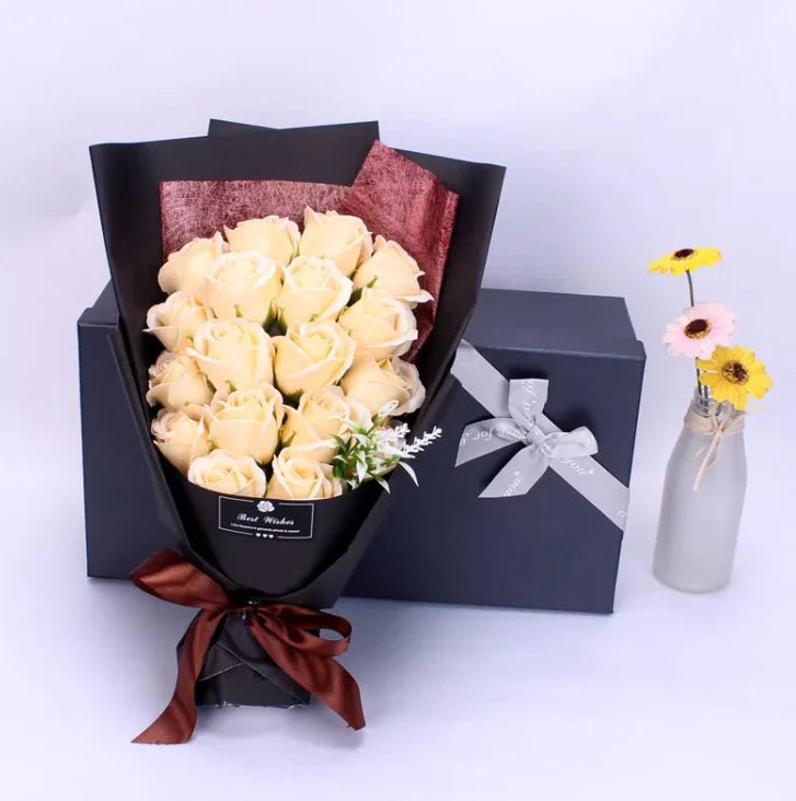 Elegant Soap Rose Bouquet Gift Box