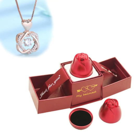 Exquisite Rose Jewelry Box and Jewelry