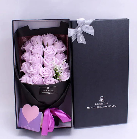 Elegant Soap Rose Bouquet Gift Box